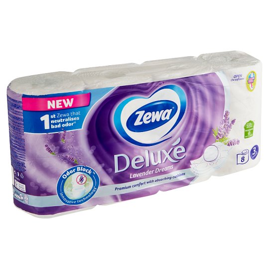 Zewa Deluxe Lavender Dreams Toilet Paper 3Ply 8 pcs Tesco Groceries