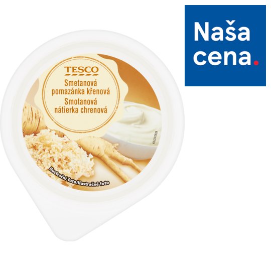 Tesco Smotanová nátierka chrenová 150 g