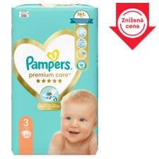 Pampers Premium Care Size 3, Nappy x60, 6kg-10kg