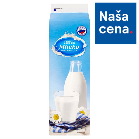 Tesco Half-Fat Milk 1.5 % 1 L