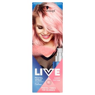 Schwarzkopf Live Pastel Spray zmývateľná farba Cukrová Vata 125 ml