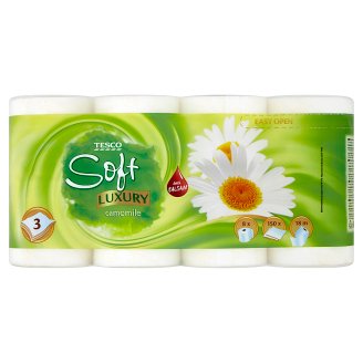 Tesco Soft Luxury Camomile toaletný papier 3 vrstvy 8 kotúčov