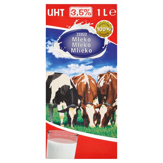 Tesco Trvanlivé plnotučné mlieko 3,5% 1 l
