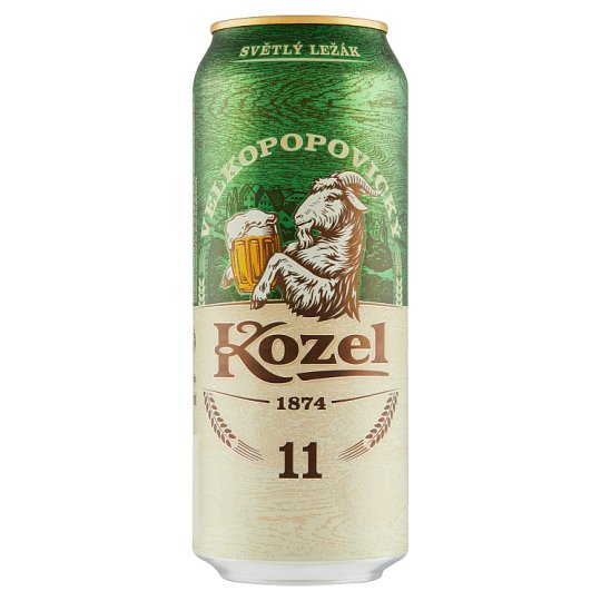 Velkopopovický Kozel 11% pivo výčapný ležiak svetlý 500 ml