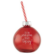 Tesco Red Drinking Bauble 400 ml