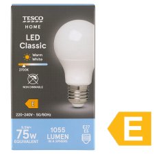 Tesco Home LED Classic 9.5W E27 Warm White 1 pc