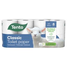 Tento Classic Toilet Paper 3 Ply 8 Rolls