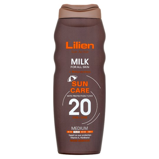 Lilien Sun Active Milk mlieko na opaľovanie OF 20 200 ml