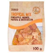 Tesco Zmes kandizovaného tropického ovocia 100 g
