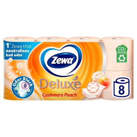 Zewa Deluxe Cashmere Peach Toilet Paper 3-Ply 8 pcs