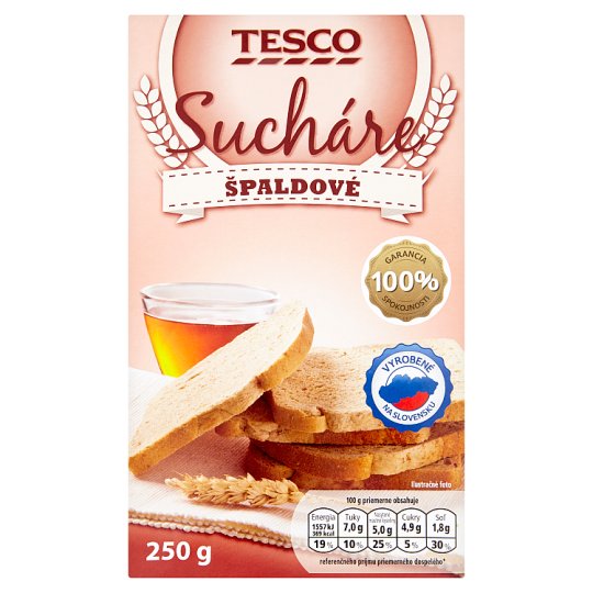 Tesco Sucháre špaldové 250 g
