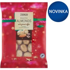 Tesco Roasted Almonds with Ground Coffee Covered in White Chocolate 110 g