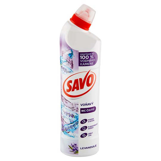 Savo WC Na vodný kameň v toalete levanduľa 750 ml