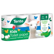 Tento Kids Pure Toilet Paper 3 Ply 8 Rolls