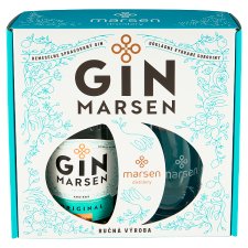 Marsen Gin Original 42% darčekové balenie 0,7 l s pohárom