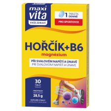 MaxiVita Vaše Zdraví Horčík + B6 magnézium 30 tabliet 28,5 g