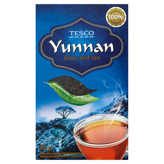 Tesco Yunnan čierny čaj sypaný 80 g