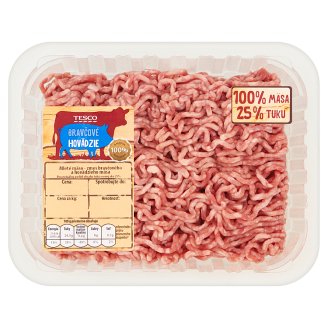 Tesco Mleté mäso - zmes bravčového a hovädzieho mäsa - chladené 0,500 kg