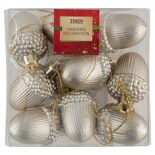 Tesco Acorn Hanging Decoration 9 pcs