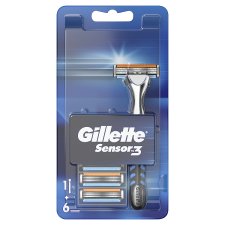 Gillette Sensor3 Holiaci Strojček - 6 Holiacich Hlavíc
