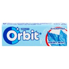 Wrigley's Orbit Sweetmint žuvačka bez cukru s mätovou príchuťou 10 ks 14 g
