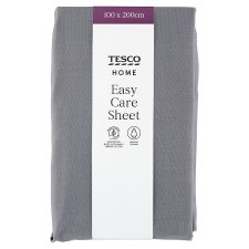 Tesco Home Easy Care Grey Sheet 100 x 200 cm