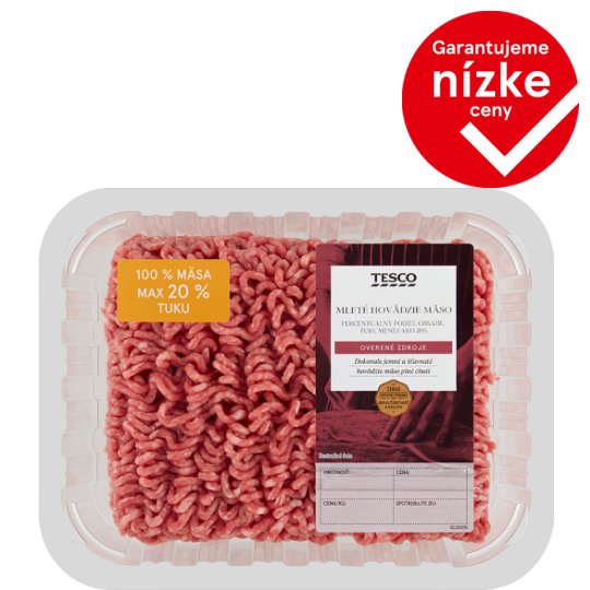 Tesco Mleté hovädzie mäso 0,500 kg