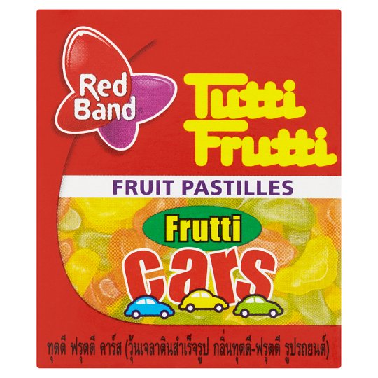 Red Band Tutti Frutti Cars želé s ovocnou príchuťou 15 g