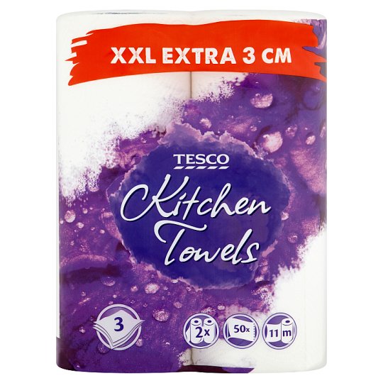Tesco Kitchen Towels 3 Ply 2 Rolls Tesco Groceries
