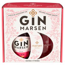 Marsen Gin Pink 38% darčekové balenie 0,7 l s pohárom