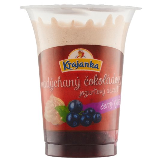 Krajanka Fluffy Chocolate Dessert Yogurt Blackcurrant 115 g