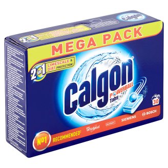 Calgon Powerball 2 v 1 tablety - zmäkčovač vody 30 ks 390 g