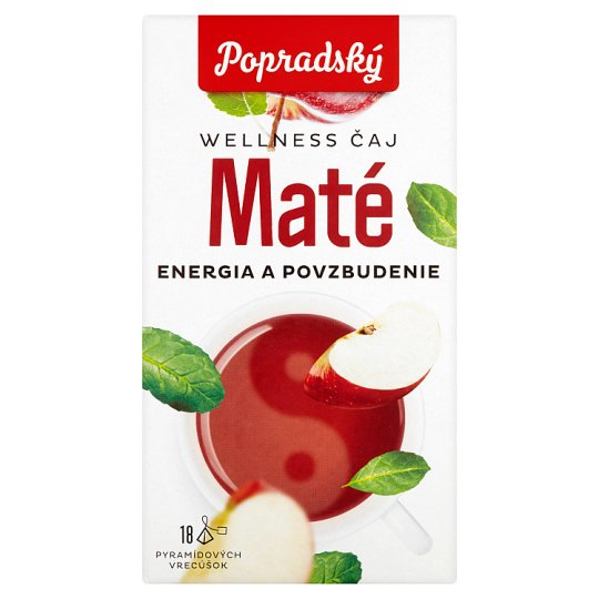 Popradský Wellness Čaj maté energia a povzbudenie 18 x 2 g