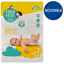 Fred & Flo Ultra Dry Nappies Mini 2 3-6 kg 60 pcs