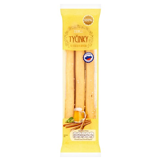 Tesco Tyčinky so soľou a rascou 100 g