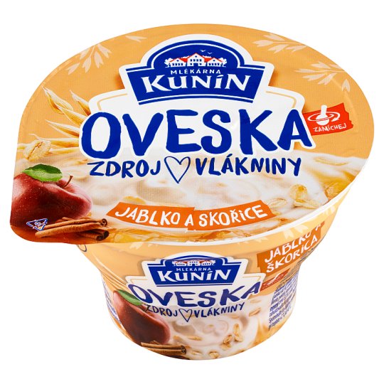 Mlékárna Kunín Oveska Oatmeal Dairy Product Apple and Cinnamon 150 g Tesco Groceries
