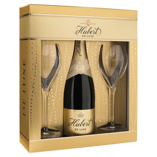 Hubert De Luxe Akostné aromatické šumivé víno biele sladké 0,75 l