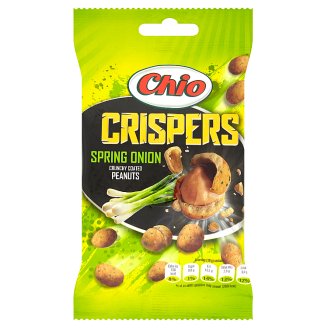 Chio Crispers arašidy lúpané, pražené, obalené v cestíčku s príchuťou cibuľky 65 g