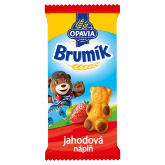 Opavia Brumík Jemné pečivo s jablkovo-jahodovou náplňou 30 g