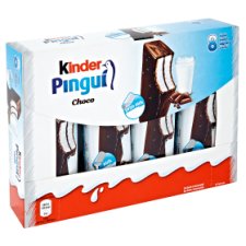Kinder Pingui Choco piškótové rezy s mliečnou náplňou poliate čokoládou 8 x 30 g