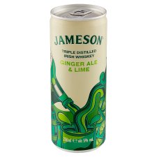 Jameson Irish Whiskey so zázvorovou limonádou a príchuťou limetky 250 ml