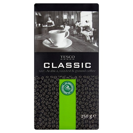 Tesco Classic pražená mletá káva 100% Arabica 250 g