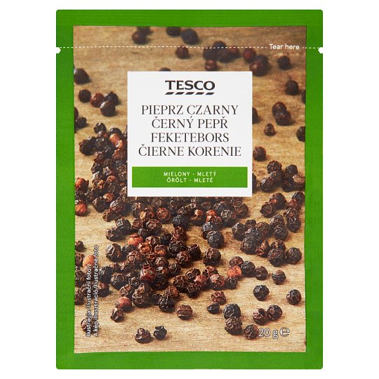 Tesco Ground Black Pepper 20 g Tesco Groceries