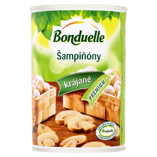 Bonduelle Šampiňóny krájané v mierne slanom náleve 400 g