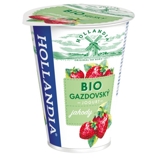 Hollandia Bio jogurt gazdovský jahody s kultúrou BiFi 180 g