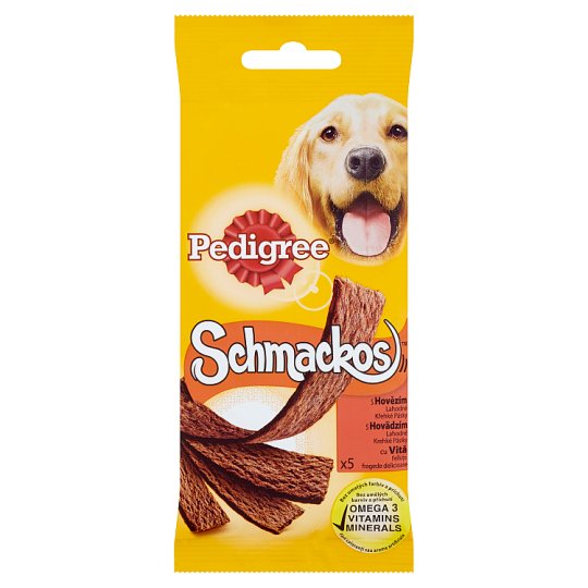 Pedigree Schmackos Lahodné krehké pásiky s hovädzím 5 ks 43 g