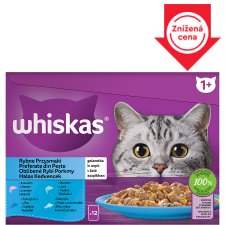 Whiskas 1+ Popular Fish Dishes in Jelly 12 x 85 g (1.02 kg)