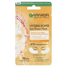 Garnier Skin Naturals Energizing Eye Tissue Mask with Orange Juice and Hyaluronic Acid, 6 g