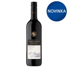 Vineyards World Wines Merlot červené víno polosuché 750 ml