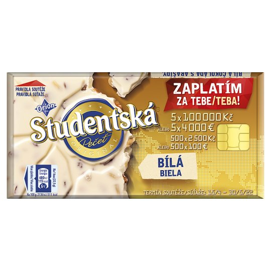 ORION ŠTUDENTSKÁ PEČAŤ Biela 180 g